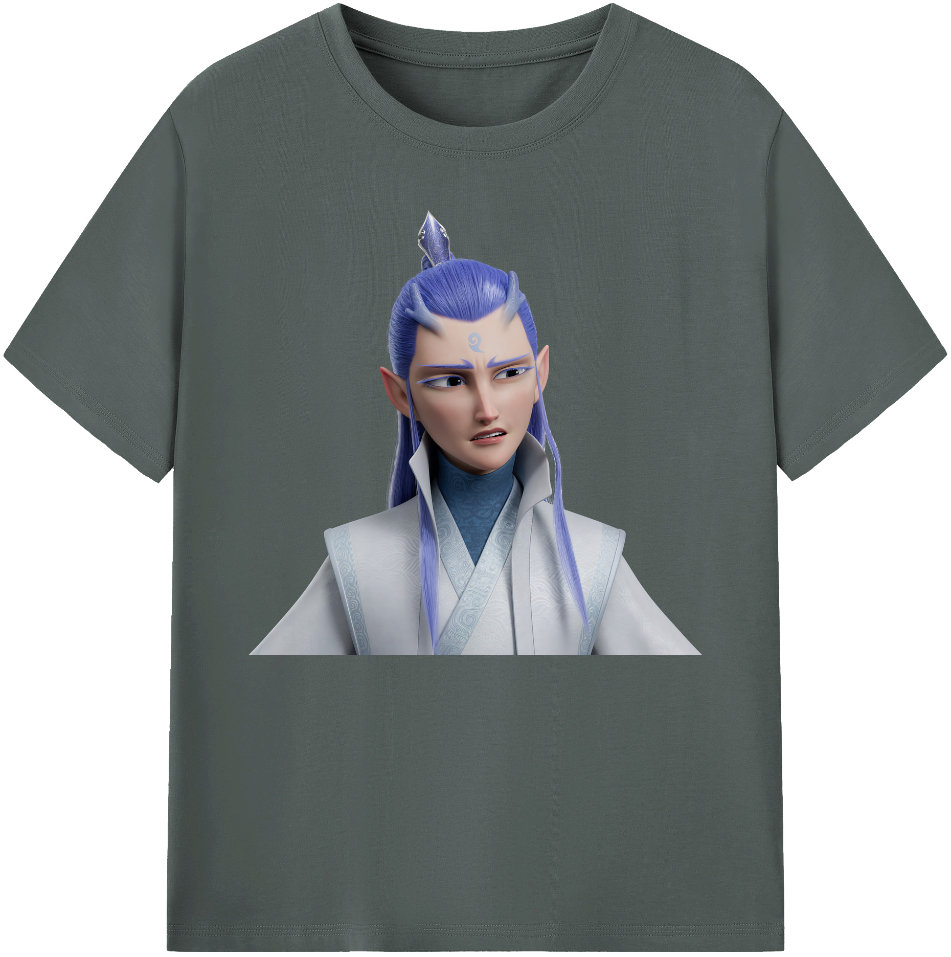 （画像用） Ne Zha 2 ナタ 魔童の大暴れ 綿100％ メンズ半袖Tシャツ｜肌触りやわらか＆通気性